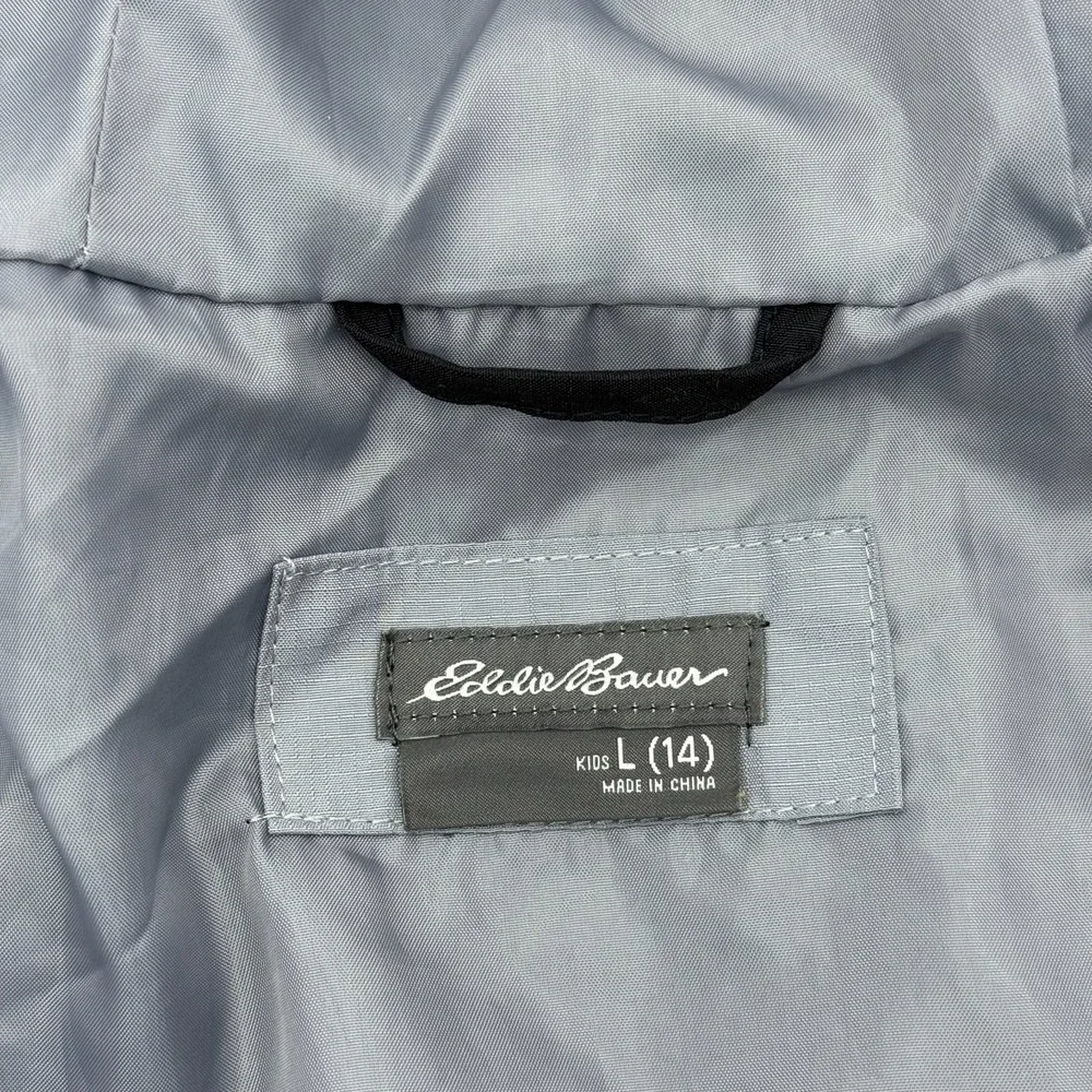Eddie Bauer 3 in 1 Jacket Boys Large 14 Zip Out Fleece‎ Liner Hooded Rain Coat